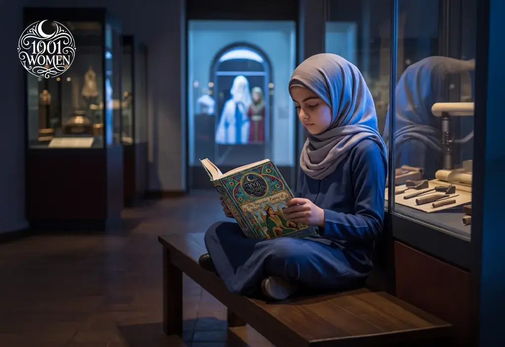 Young reader concept visual for 1001 Women