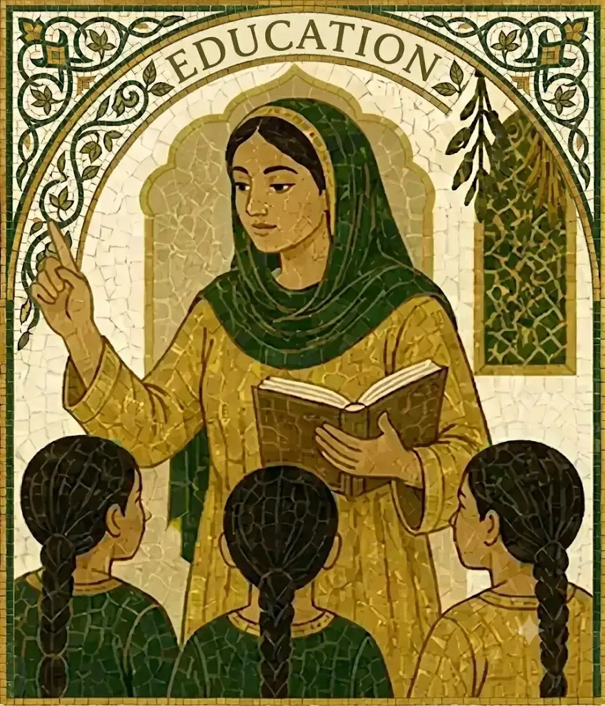 Illustrated scene for Fatimah al-Fihriyyah