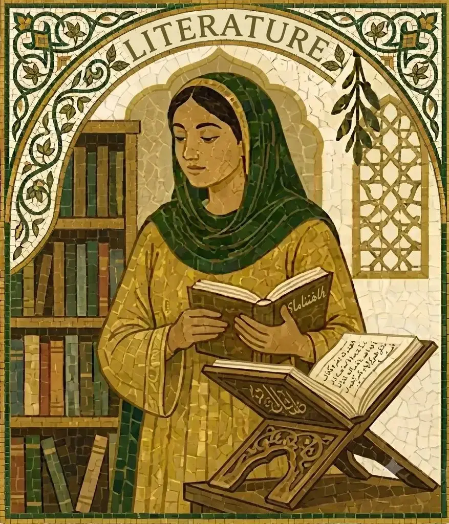 Illustrated scene for Walladah bint al-Mustakfi
